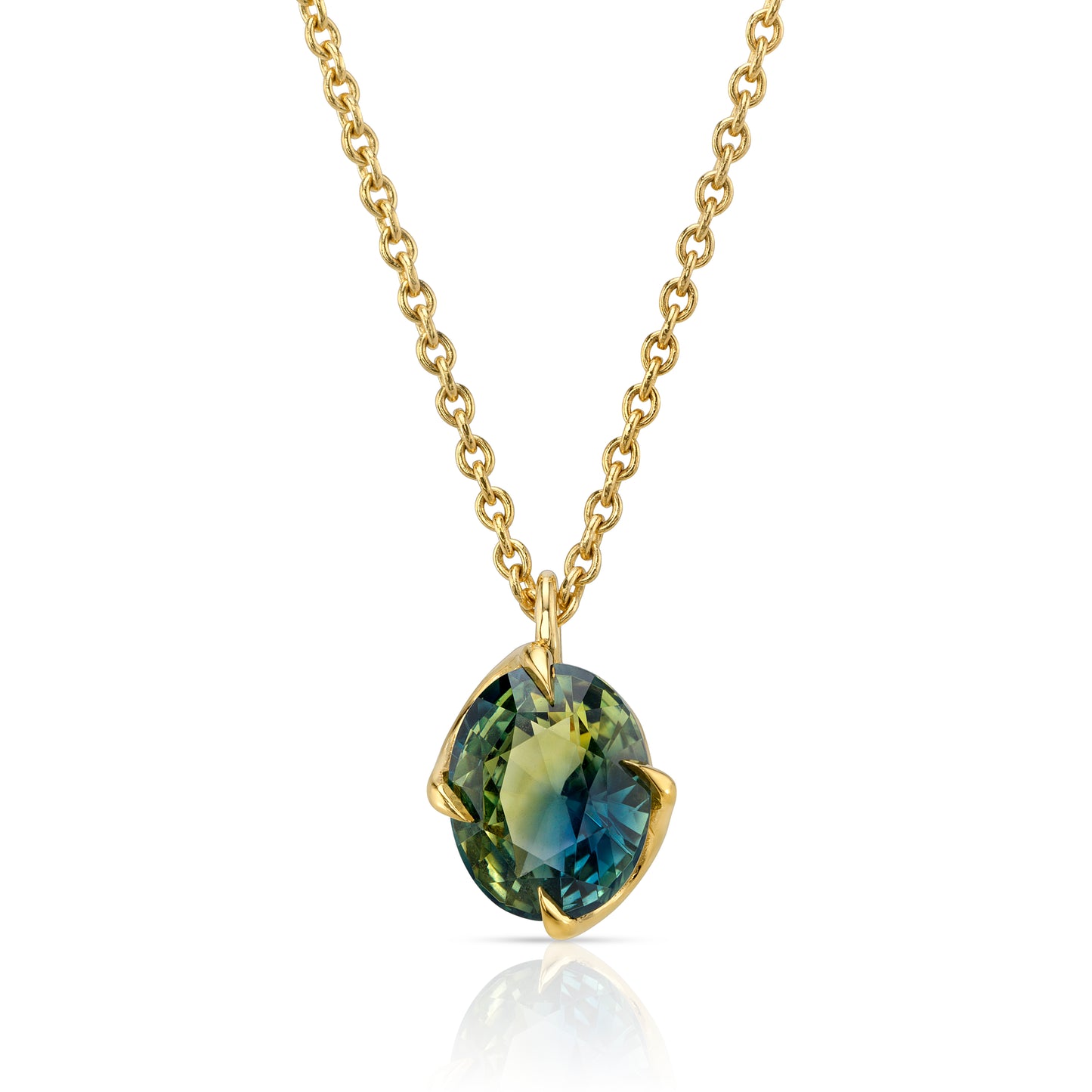 No Heat Madagascar Parti-Colored Sapphire Necklace