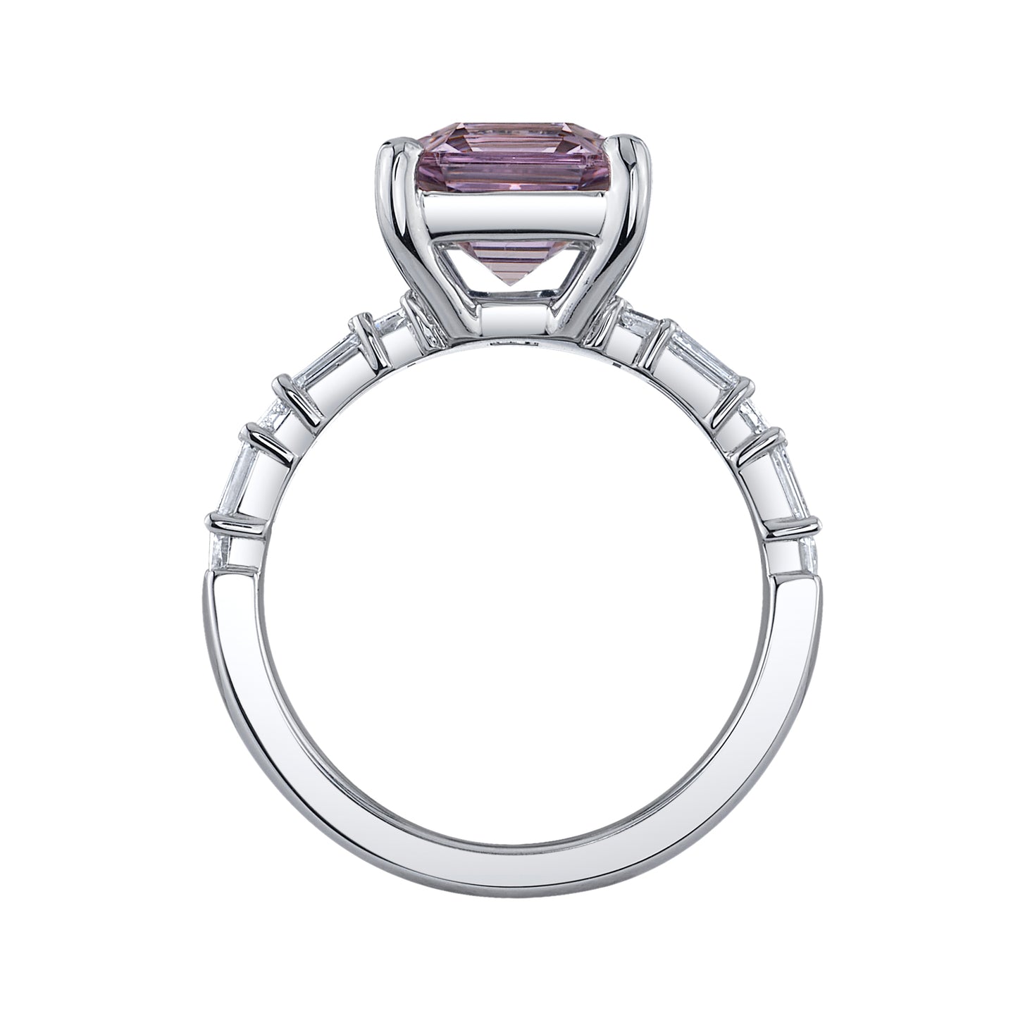 Untreated Silver Pink Burmese Spinel Ring