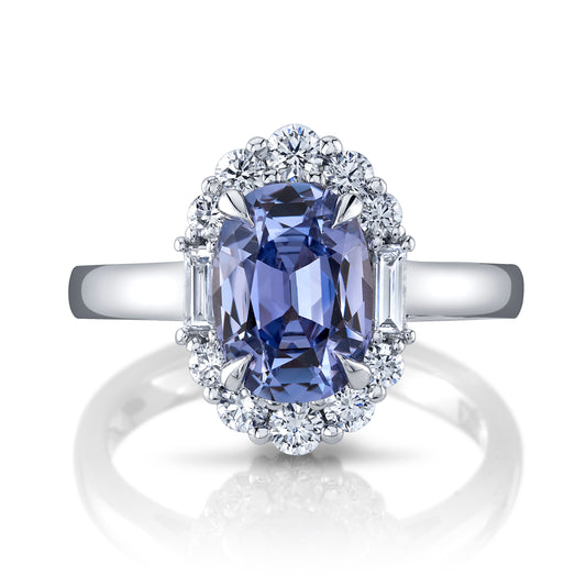 GIA No Heat Color Change Sri Lanka Sapphire Ring