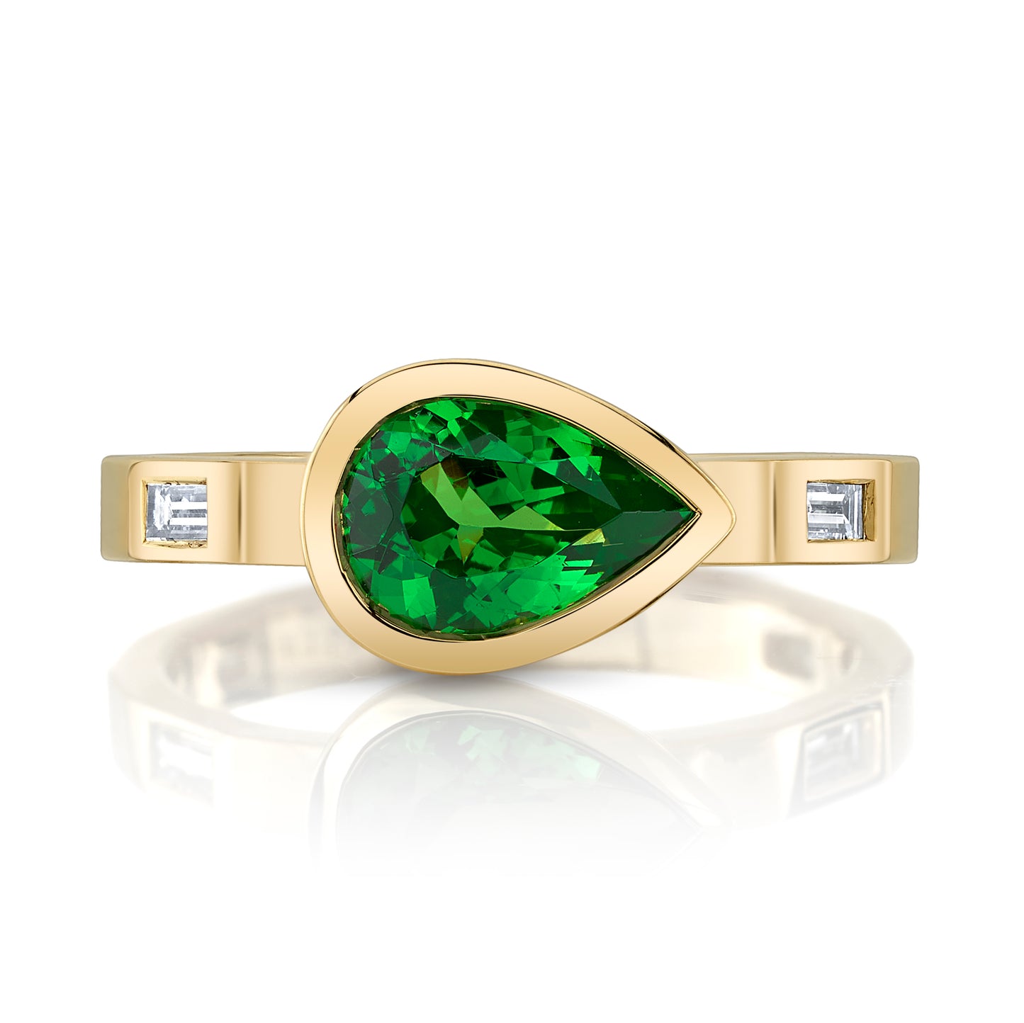 Untreated Tsavorite Garnet Ring