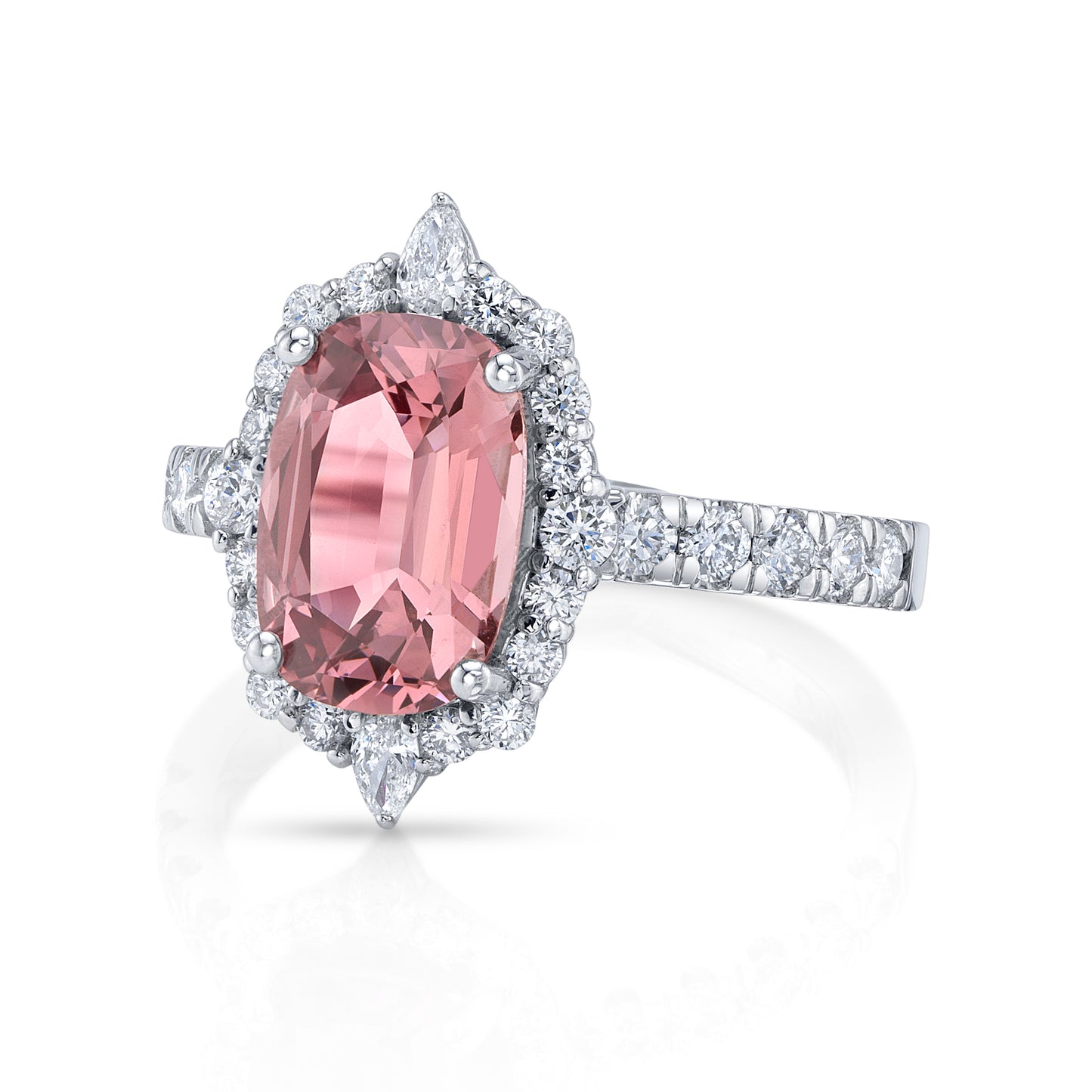 Untreated Peach Spinel Ring
