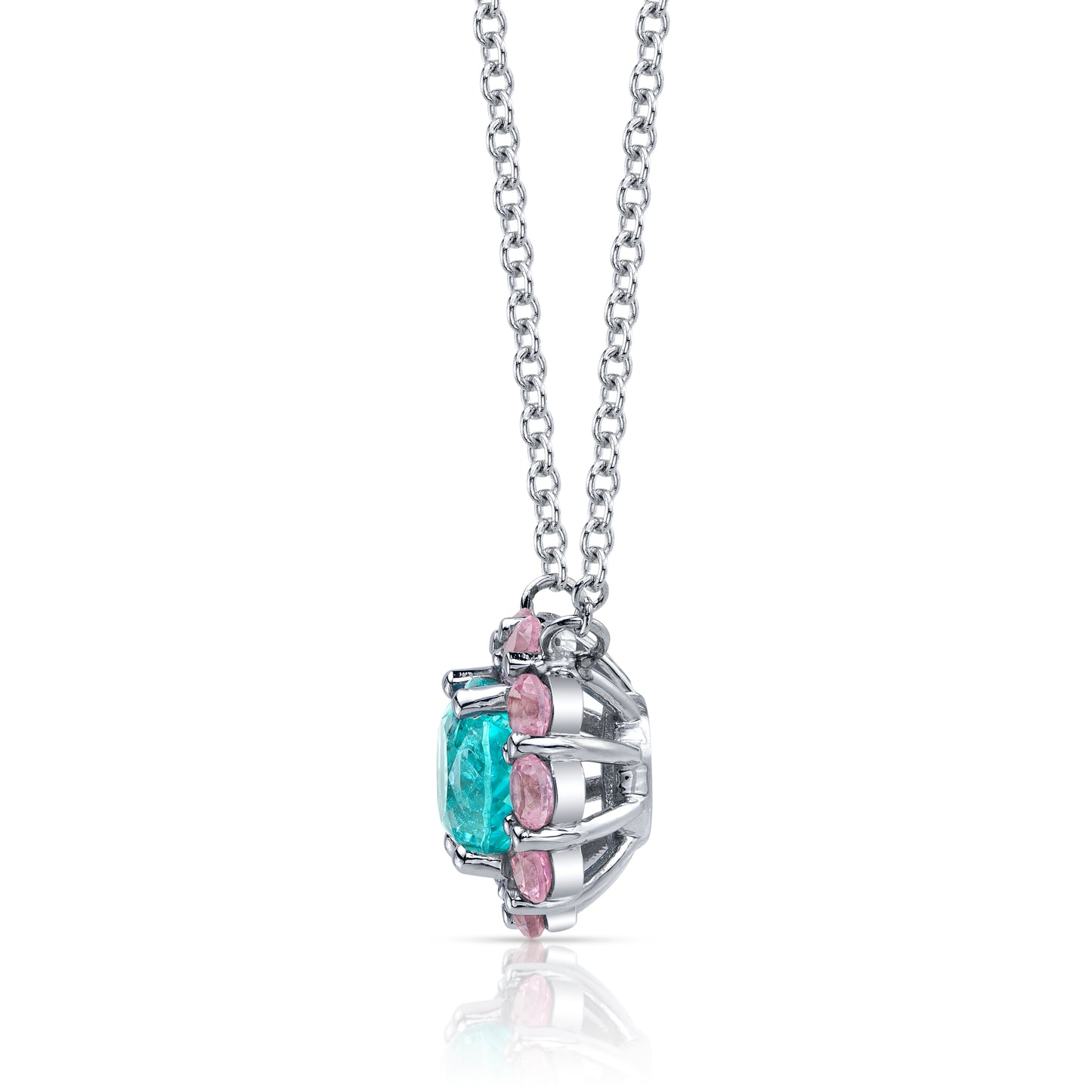 Natural GIA Paraiba Tourmaline and Spinel Necklace