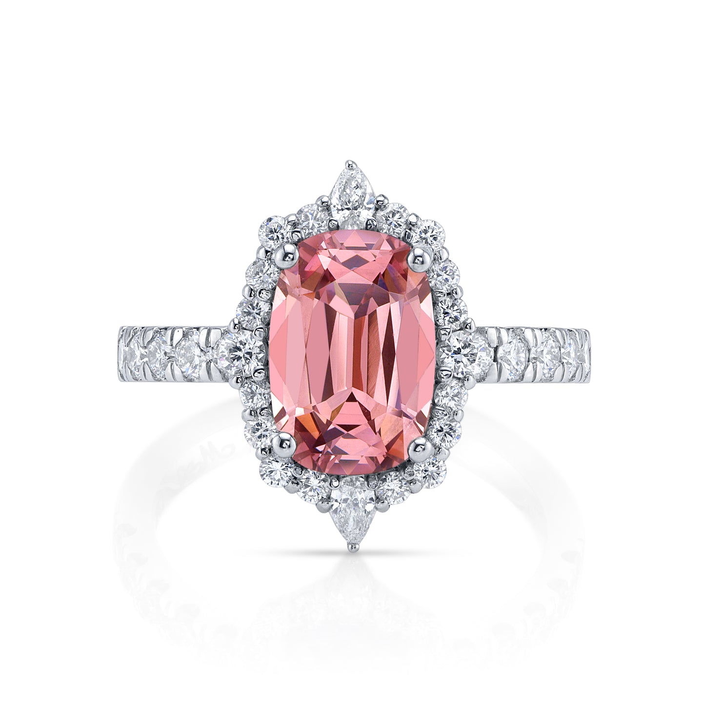 Untreated Peach Spinel Ring