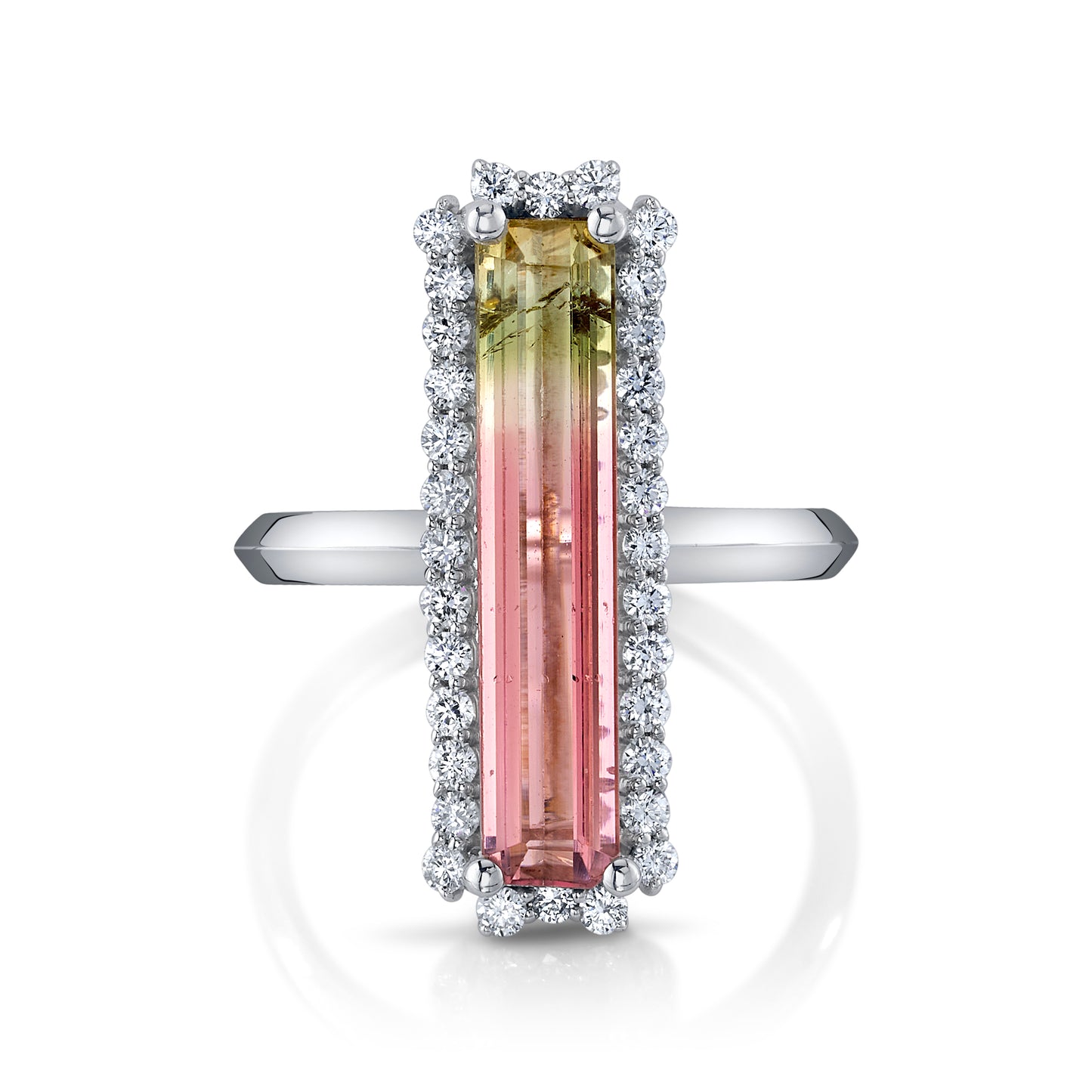 Untreated Watermelon Tourmaline Ring