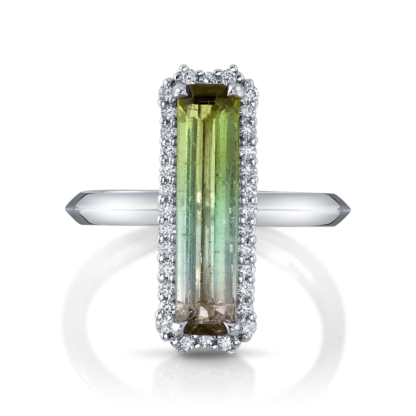 Untreated Bi-Color Tourmaline Ring