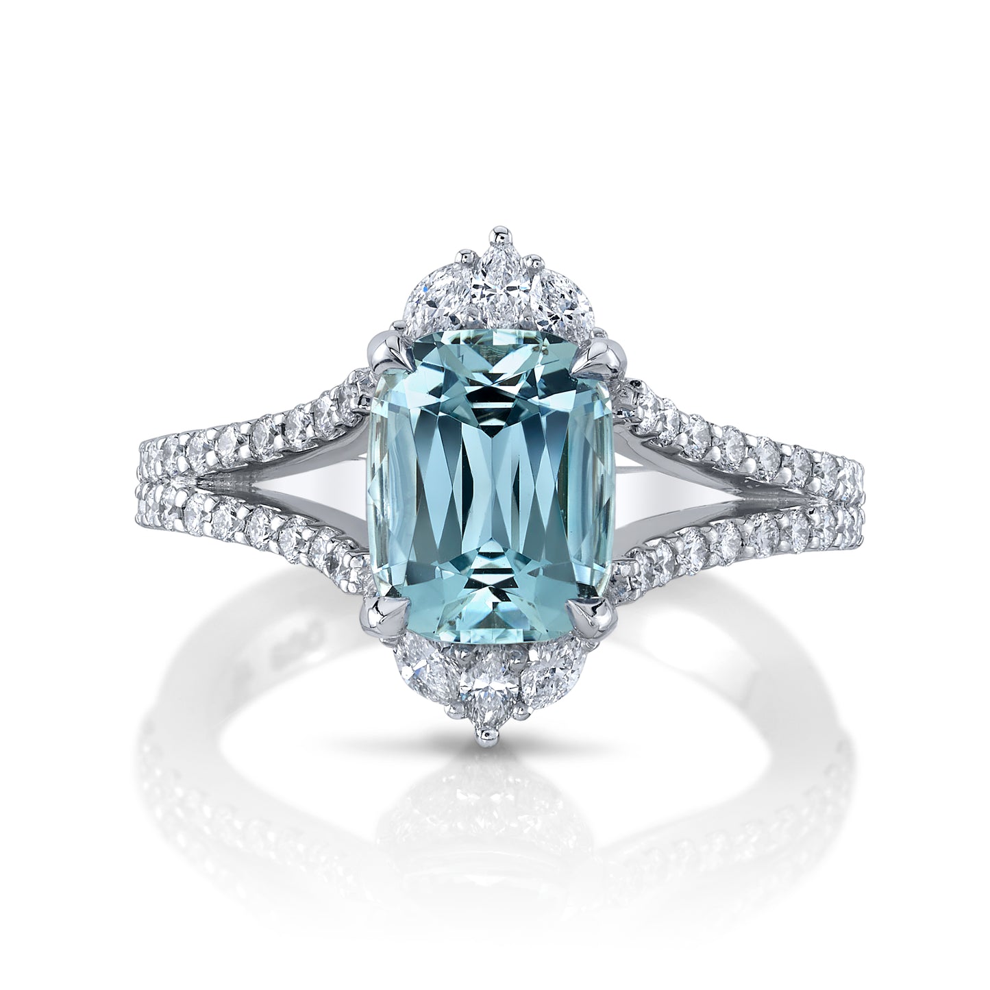 No Heat Nigerian Aquamarine Ring