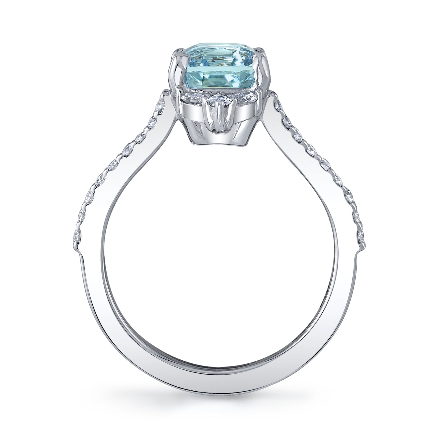 No Heat Nigerian Aquamarine Ring