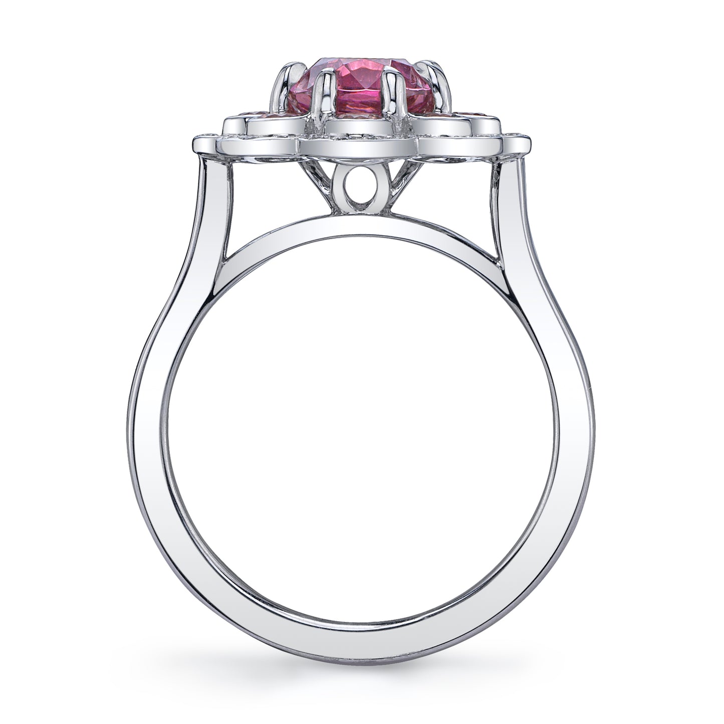 Untreated Lotus Pink Garnet Ring