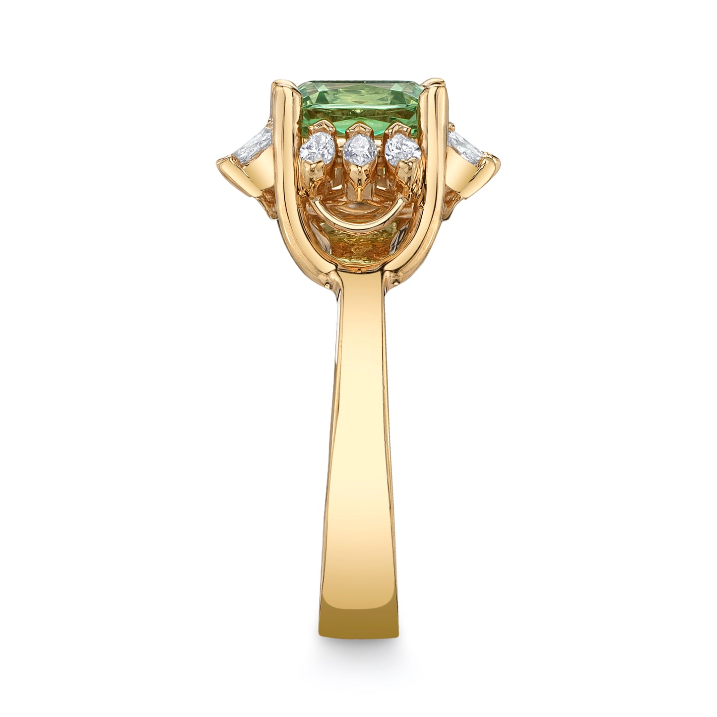 Untreated Merelani Mint Green Garnet Ring