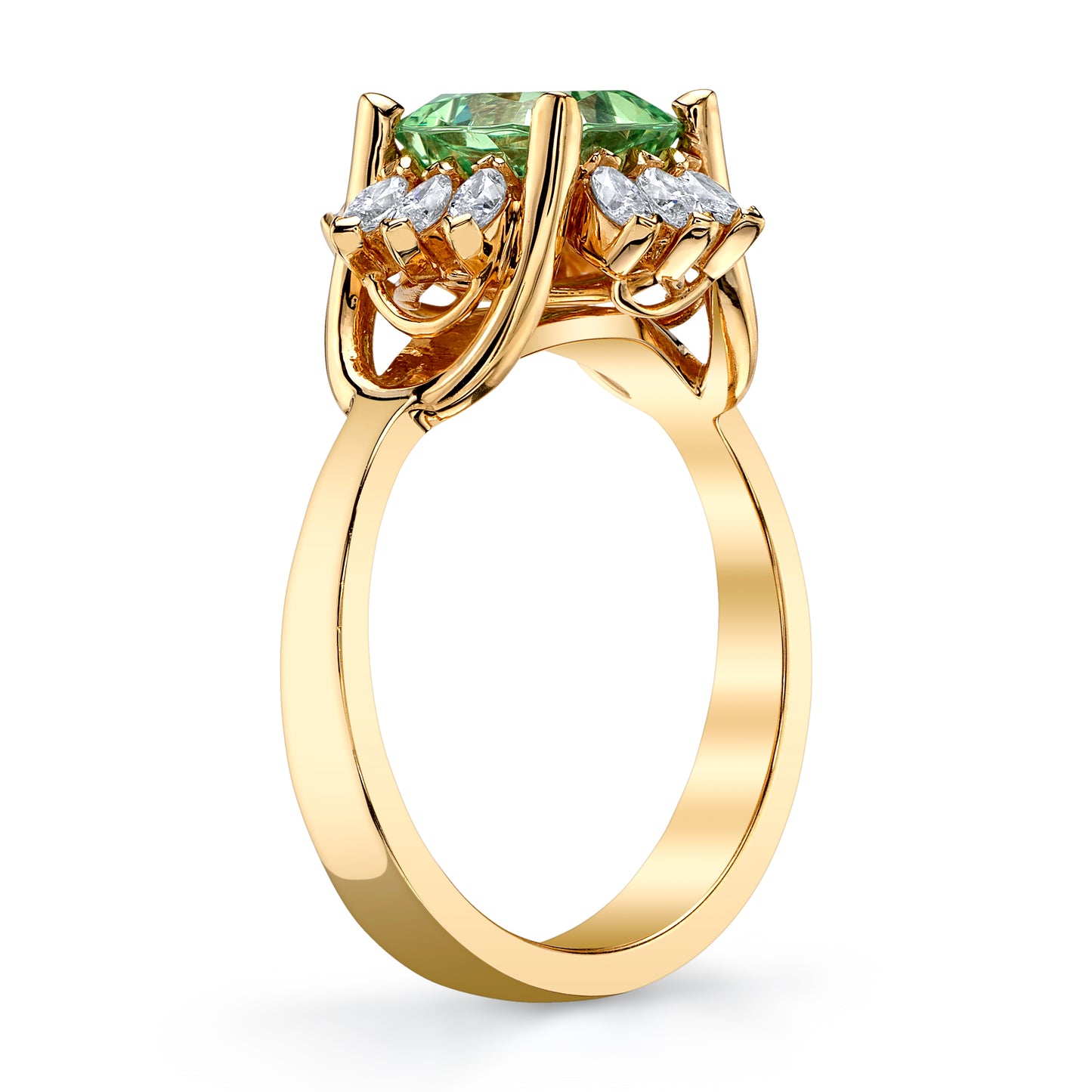 Untreated Merelani Mint Green Garnet Ring