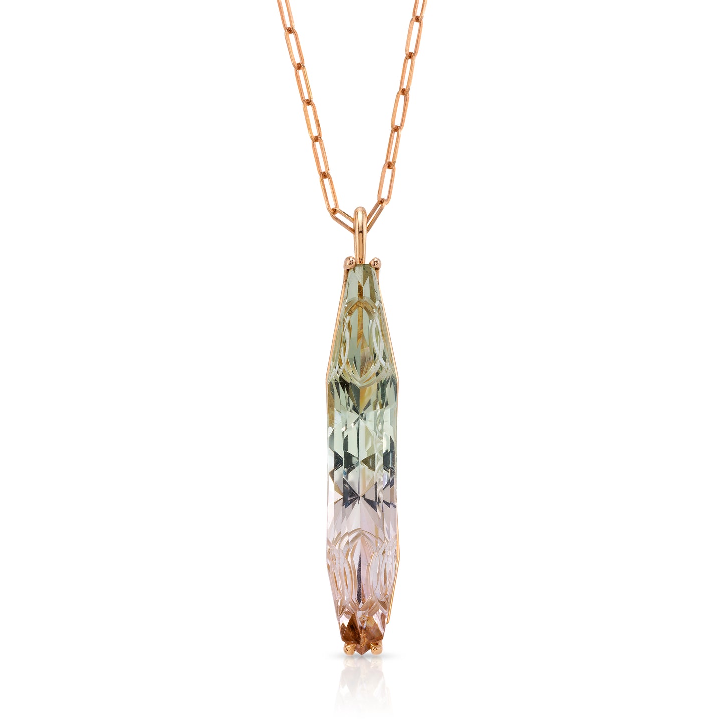 Untreated Bi-Color Tourmaline Necklace