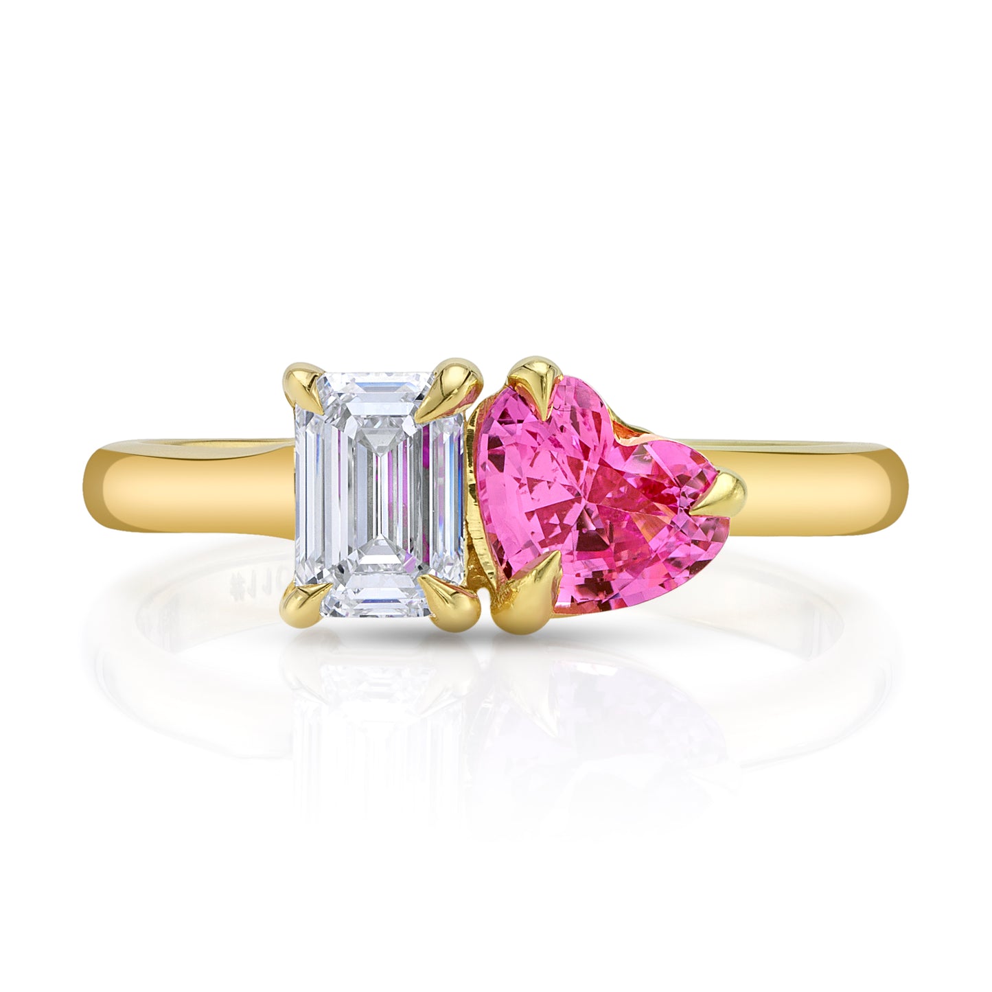 Diamond and Pink Sapphire Two-Stone Ring