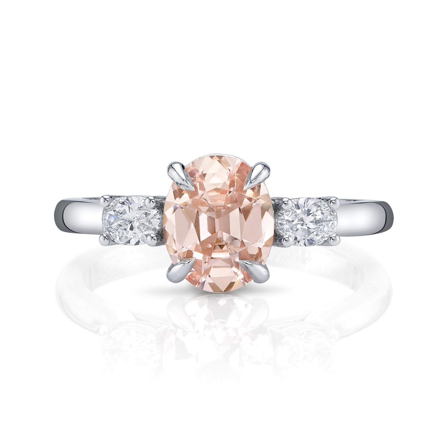GIA No Heat Peach Sapphire Ring