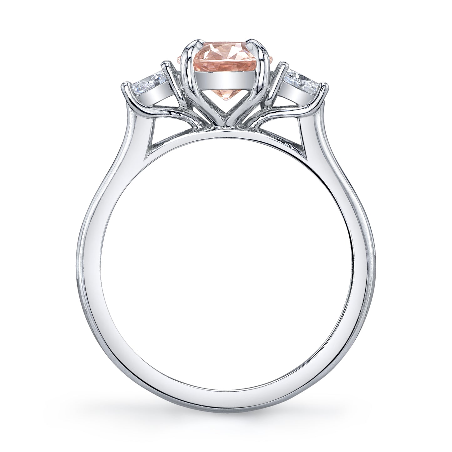 GIA No Heat Peach Sapphire Ring