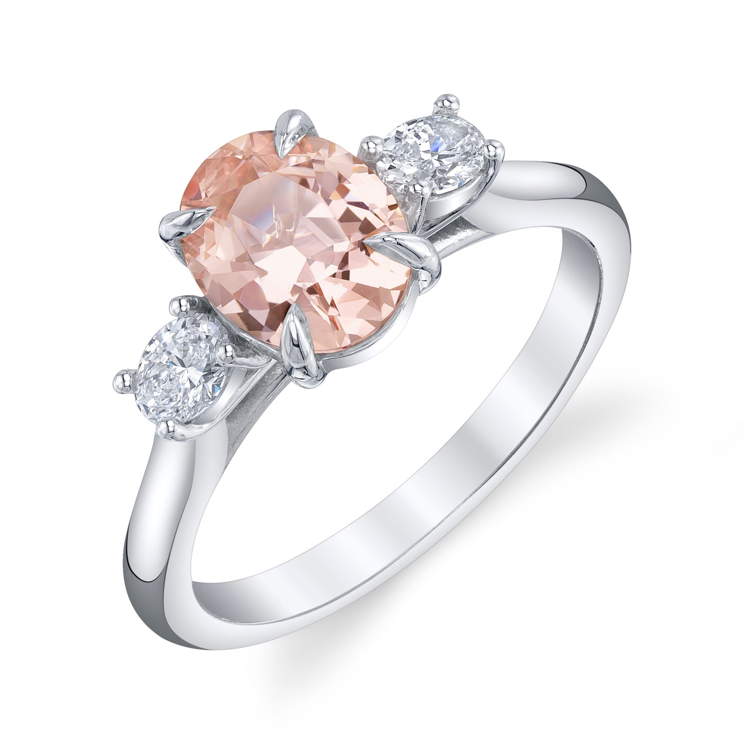 GIA No Heat Peach Sapphire Ring