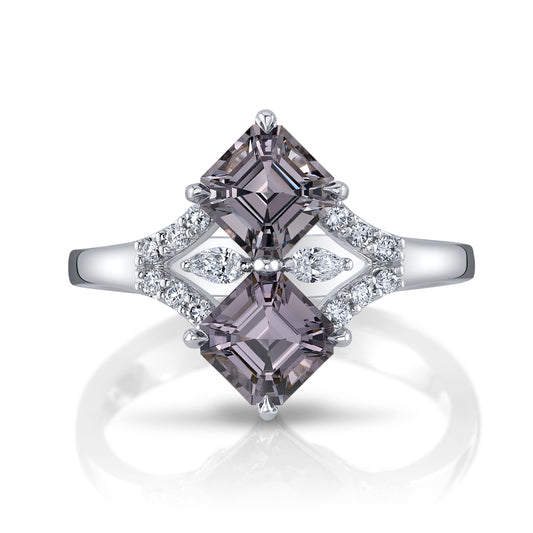 Untreated Grey Spinel Ring