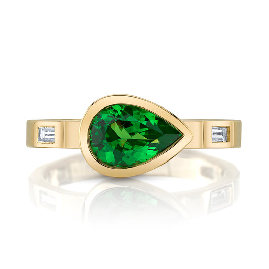 Untreated Tsavorite Garnet Ring
