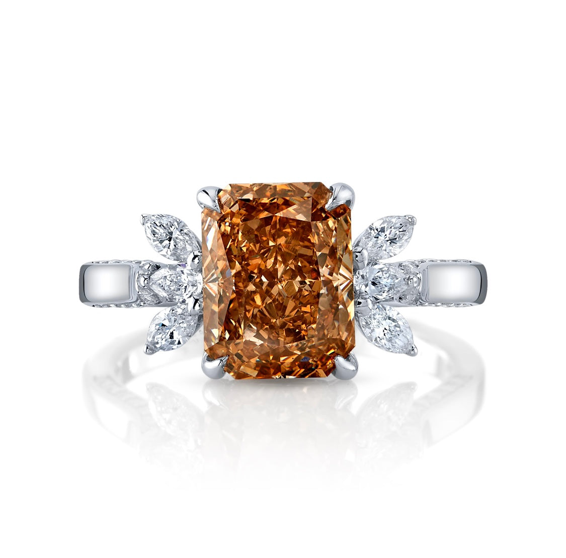 GIA Yellowish Brown Diamond Ring