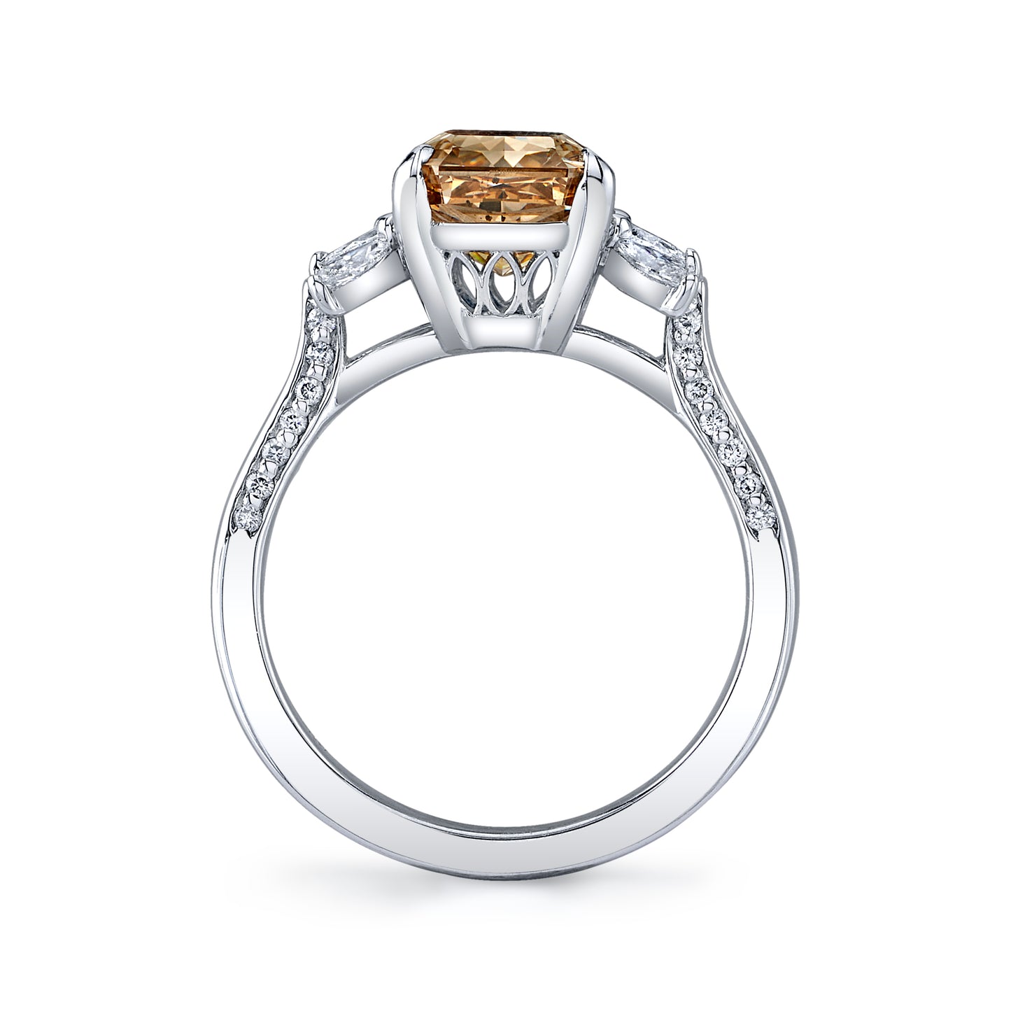 GIA Yellowish Brown Diamond Ring