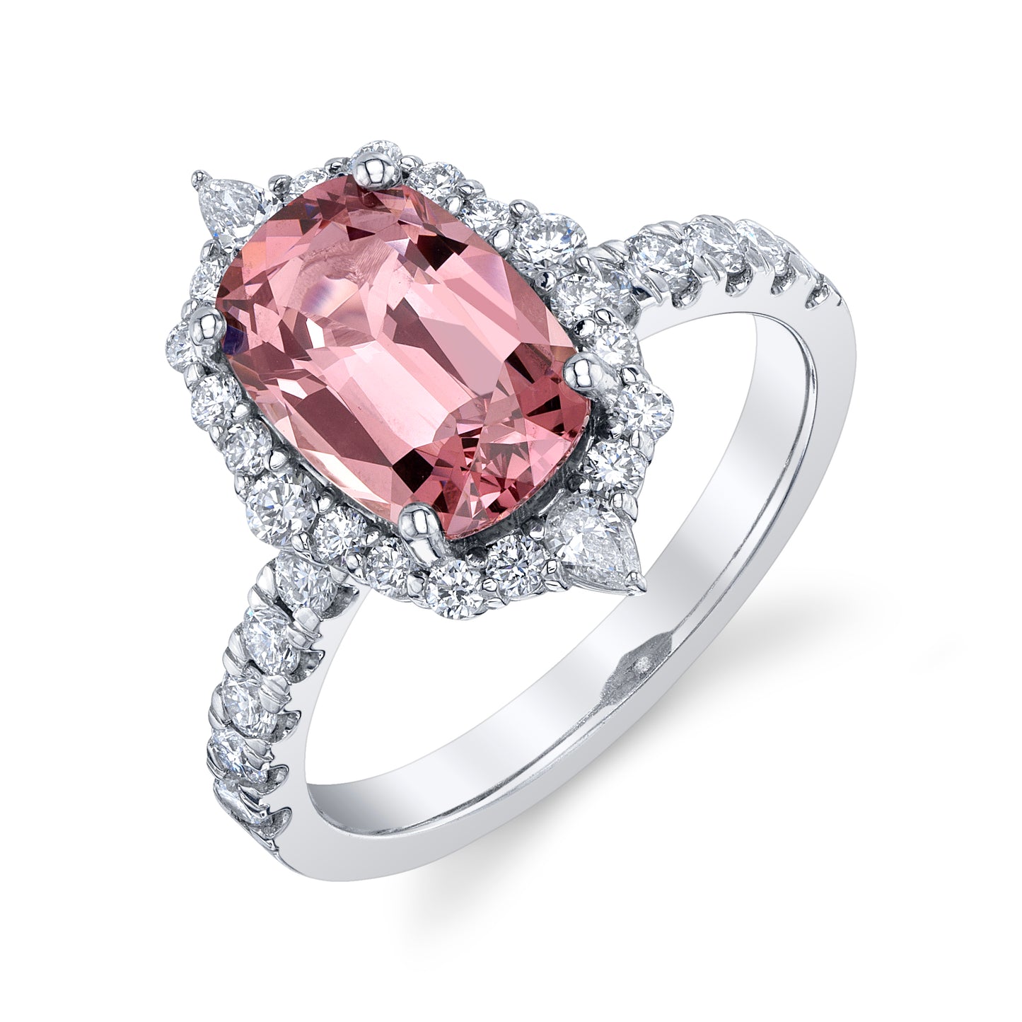 Untreated Peach Spinel Ring