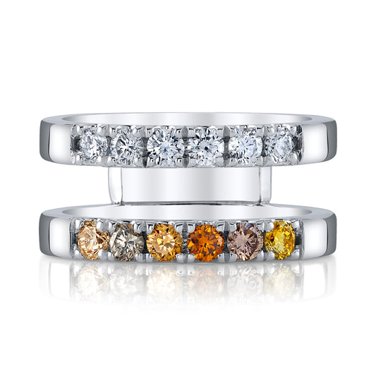 Fancy Color & White Diamond Band Ring