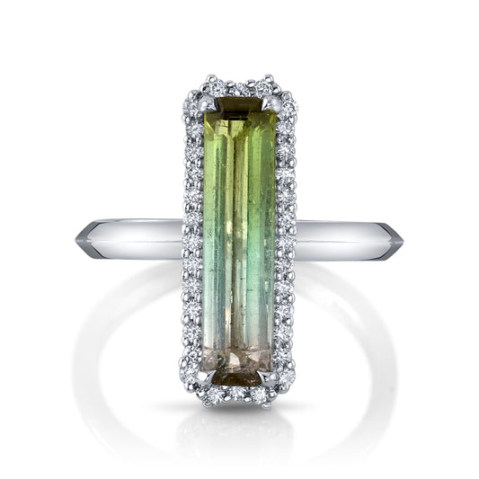 Untreated Bi-Color Tourmaline Ring