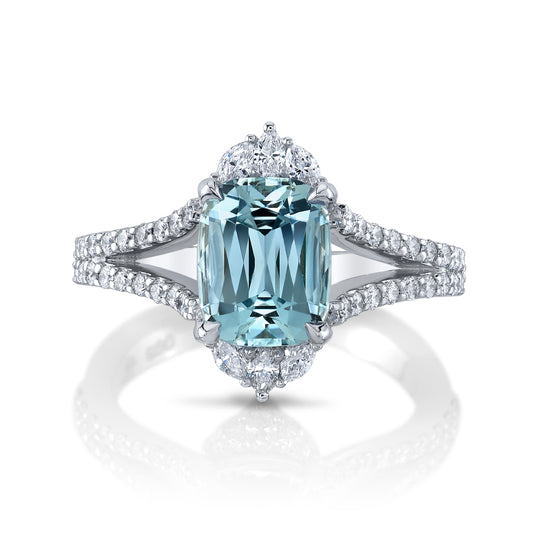 No Heat Nigerian Aquamarine Ring