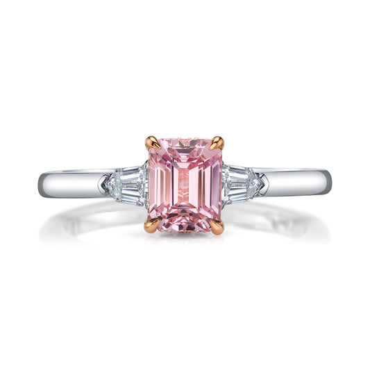 No Heat Padparadscha Sapphire Ring