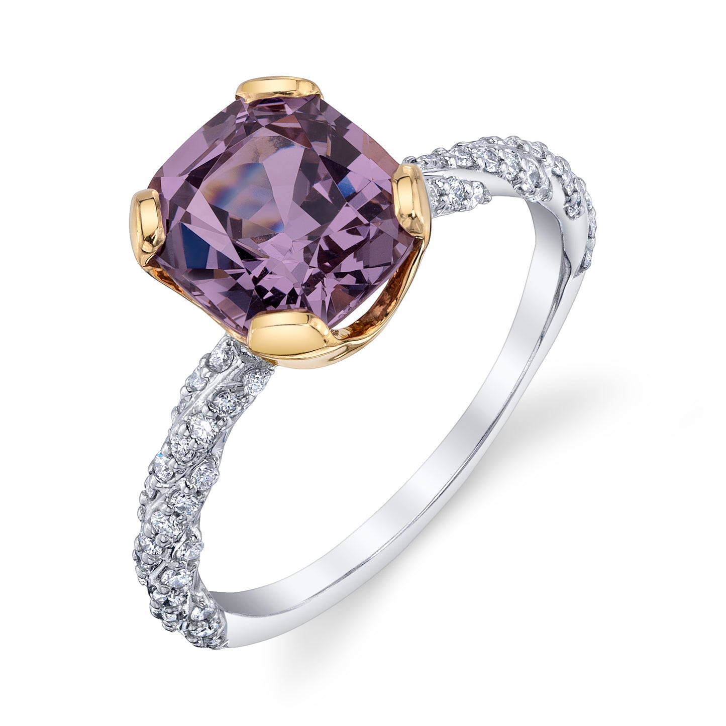 Untreated Burmese Mauve Spinel Ring