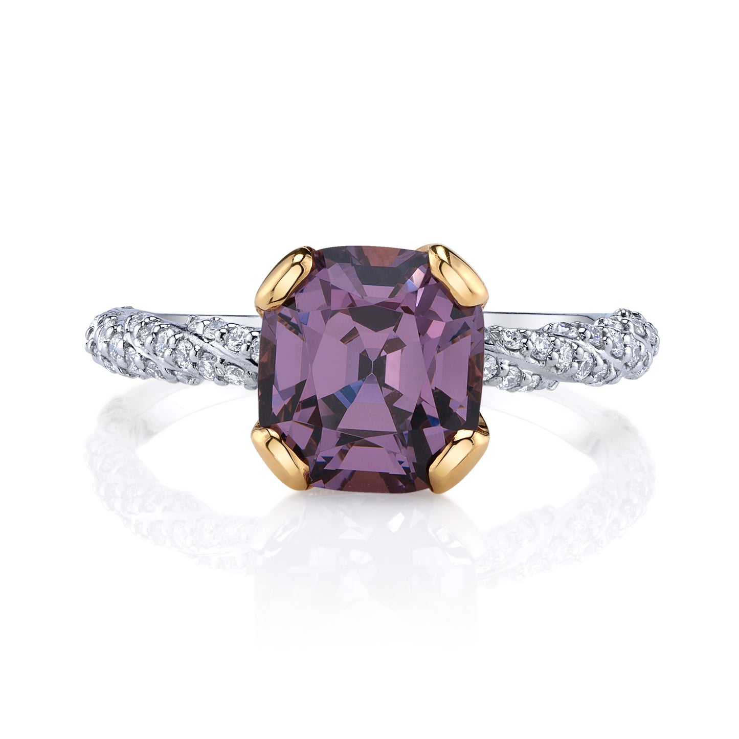 Untreated Burmese Mauve Spinel Ring