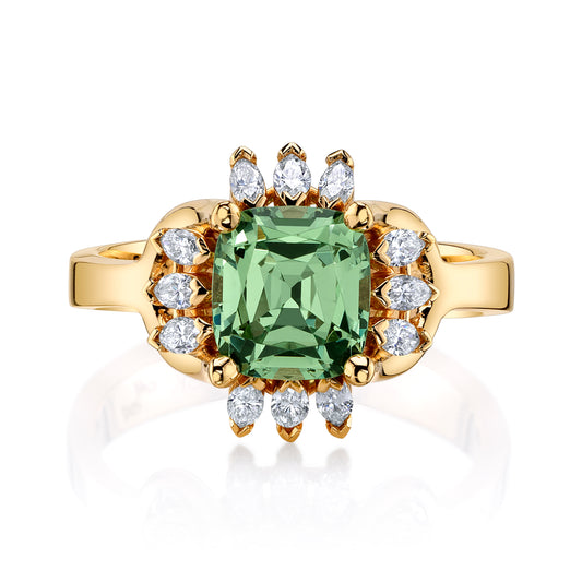 Untreated Merelani Mint Green Garnet Ring