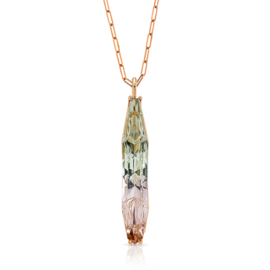 Untreated Bi-Color Tourmaline Necklace